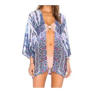 Nanette Lepore Paros Paisley Kimono Cover-Up Multi Size S